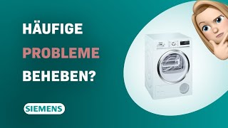 Wie man häufige Probleme mit dem Siemens iQ700 WT47W592CH Trockner behebt [upl. by Arakaj591]