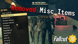 Fallout 76  Forbidden Misc Items  NPC Misc XP Farm [upl. by Supple]