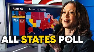 Kamala Harris SKYROCKETS In SHOCKING NEW 2024 Election Polls ALL 50 STATES Map Projection [upl. by Notxap]