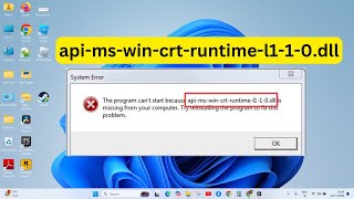 How to fix Apimswincrtruntimel110dll file missing [upl. by Lewls]