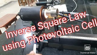 Inverse Square Law via Photovoltaic Cell in Hindi [upl. by Airbmac]