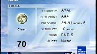 The Weather Channel IntelliStar 1 SD Local Forecast — 20080602T04580500 — Tulsa OK [upl. by Concoff621]