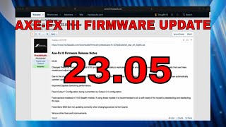 AxeFx III  Firmware 2305 Has Been Released [upl. by Naivatco448]