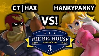 The Big House 3  Hanky Panky Peach Vs Hax Captain Falcon  Pools Round 1  SSBM [upl. by Gilpin15]