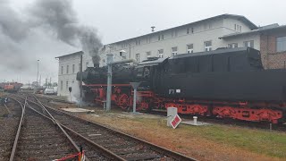 durchdrehende Räder und viel Dampf beim Frühjahrsfest in Wittenberge  Teil 1 [upl. by Niboc]