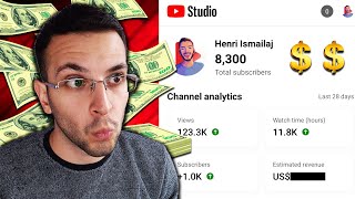 Sa Lekë Fitova për 1 Muaj në YouTube 🤑🤑🤑 Statistikat e Kanalit tim Shqiptar [upl. by Eidoc]