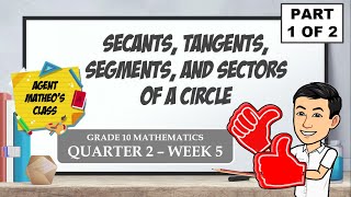 Math 10 Q2 Week 5 Part 1 of 2  Secants Tangents Segments and Sectors of a Circle [upl. by Ailsun610]