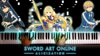 Sword Art Online Alicization OP quotADAMASquot  LiSA Piano [upl. by Taam]