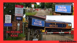 HEAVILY RARE amp UNIQUE  Ashwell Gatehouse Level Crossing Rutland 020724 [upl. by Atisusej16]