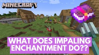 What Does Impaling Enchantment do on Minecraft 2024  Minecraft Tutorial [upl. by Alegnad]