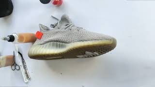 Yeezy 350 sole repair  heel drag repair  half sole repair diy sneaker repair hack [upl. by Ojytteb]