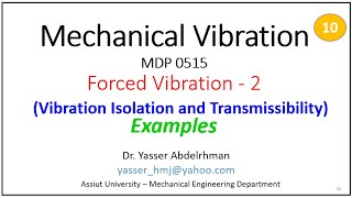 Mechanical Vibration  Forced Vibration 2  Vibration isolation amp Transmissibility 2 [upl. by Anaxor788]