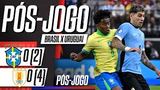 Brasil 0 2 x 0 4 Uruguai pela Copa América  LINHA DE PASSE pósjogo ao vivo [upl. by Eyanaj]