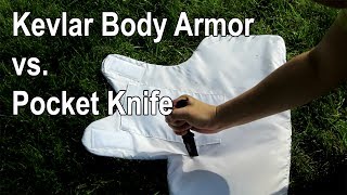 Kevlar body armor vs pocket knife [upl. by Stefanac822]