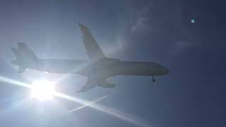 Jet Parks Car Park Manchester Airport Viewing Aircraft arrivals Close up [upl. by Engleman]