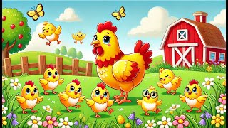 Hen and Her Chicks Play Hide and Seek  Fun Learning amp PeekaBoo Song for Kids [upl. by Bardo]