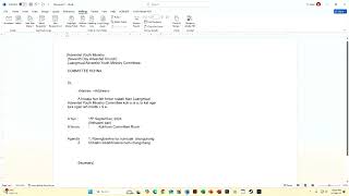 Mail merge hmanga Committe Kohna siam dan [upl. by Deerdre]