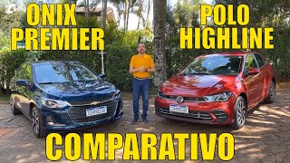 Comparativo Polo Highline 2023 x Onix Premier 2023  Qual é melhor [upl. by Drue]