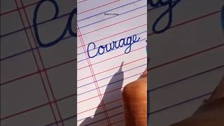 Beautiful Cursive Handwriting shorts cursive cursivewriting handwriting courage [upl. by Bonni378]