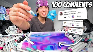 I Turned 100 Comments into 1 MASSIVE Drawing 🎨🚀 300k special [upl. by Baudelaire600]