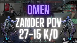 100T Zander POV Omen on Haven 2715 KD VALORANT Pro POV [upl. by Comstock701]