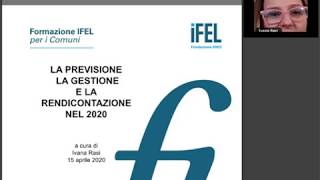 15042020  La previsione la gestione e la rendicontazione nel 2020 [upl. by Maud]