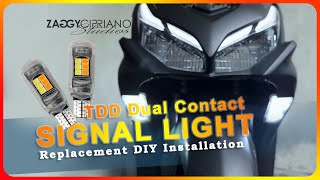 TDD Dual Contact Parklight  Yamaha Aerox 155 V2  DIY Replacement Installation  Project Shine [upl. by Delmar]