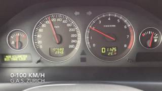 Volvo V70 25T 0100 kmh acceleration [upl. by Selway]