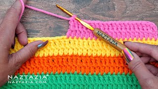 How to Crochet 2 Rows at a Time using Stackable Double Crochet Stitches [upl. by Ainahs]