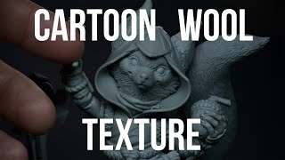 How to make a CARTOON WOOL texture Sculpting tutorial [upl. by Savart]