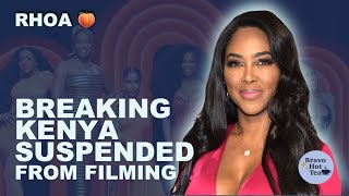 RHOA 🍑 Kenya Moore Suspended Filming Real Housewives of Atlanta bravotv rhoa kenyamoore [upl. by Lamb]