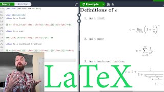 Intro to LaTeX  Learn to write beautiful math equations  Part 1 [upl. by Rube]