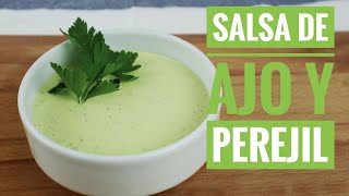 Salsa de Ajo y Perejil Casera  Receta Rápida [upl. by Mikeb712]