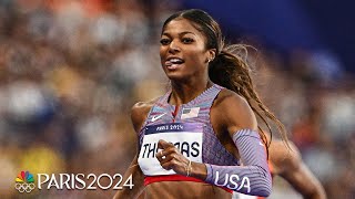 Gabby Thomas books her spot in womens 200m Olympic final  Paris Olympics  NBC Sports [upl. by Santos]