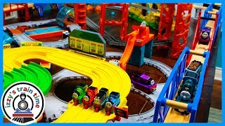 MEGA THOMAS TRACK WITH EVERYTHING Wooden Railway Trackmaster Take N Play and More [upl. by Zobkiw]