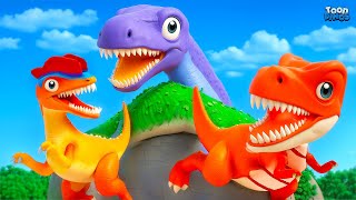 T Rex and Brontosaurus Making Fun With Dinosaurs  Dinosaurs Comedy Cartoon 2024 [upl. by Schertz487]