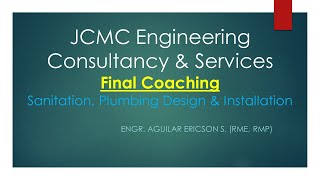 JCMC  Final Coaching Sanitation Plumbing Design amp Installation [upl. by Hardej]