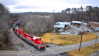 RJCorman at Beverly coming off the CG line rjcorman coaltrain shortlinerailroad [upl. by Aerdnaed]