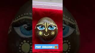 Shaligram shringar by my daughter 🙌🥰shaligrama utubeshorts shortvideo drawing painting [upl. by Lawler]