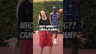 Camilla giving Jimmy some Vocal Training🤣 nba jimmybutler camillacabello basketball [upl. by Torin873]