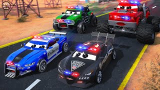 Police Cars Racing  ActionPacked Monster Police Cars Race  OffRoad Racing  Crazy Competition [upl. by Canice]