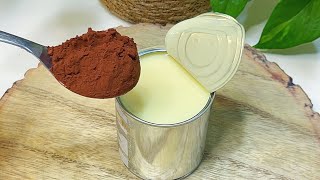 Mélangez le lait concentré et le cacao vous serez étonné du résultat  Recette de truffe de cacao [upl. by Yelrebmyk]