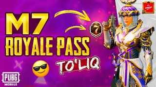 M7 ROYALE PASS TOLIQ SOVGALARI  1RPdan 50RPgacha  PUBG MOBILE UZ [upl. by Riamu]