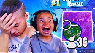 MY LITTLE BROTHER FINALLY WINS HIS FIRST GAME OF SCRIMS ON BUILDER PRO COMPETITIVE FORTNITE BR [upl. by Etteiram]