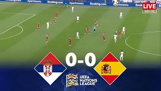 SERBIA vs SPAIN  UEFA Nations League 2425 Full Match [upl. by Neelyad]