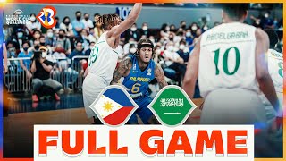 Philippines v Saudi Arabia  Basketball Full Game  FIBAWC 2023 Qualifiers [upl. by Castara]