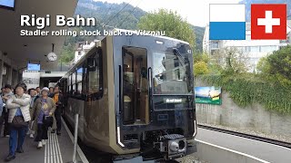 Rigi Bahn  New Stadler rolling stock 22 September 2023 4K Switzerland railway stadler [upl. by Niwde]