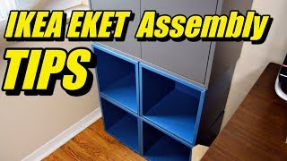 IKEA EKET Modular Storage Cabinet Assembly Tips [upl. by Nonnerb743]