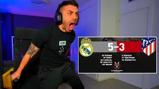 DjMaRiiO REACCIONA A quotREAL MADRID 53 ATLETICO DE MADRIDquot  SUPERCOPA ESPAÑA [upl. by Ametaf]