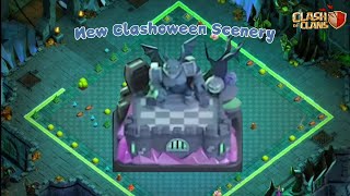 New Clashoween Scenery in Clash of clans Halloween Season October 2024 [upl. by Anaihk]